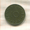 10 франков. Саарланд 1954г