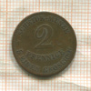 2 пфеннига. Саксен-Кобург-Гота 1859г