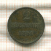 2 пфеннига. Ганновер 1851г