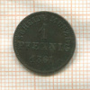 1 пфенниг. Гессен-Дармштадт 1861г
