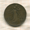 10 сентесимо. Италия (деформация) 1911г