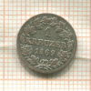 1 крейцер. Бавария 1869г