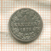 1 крейцер. Бавария 1871г