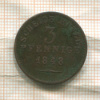 3 пфеннига. Биркенфельд 1848г