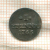1 пфенниг. Саксония 1765г
