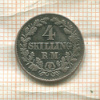 4 скиллинга. Дания 1856г