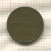 2 пфеннига. Брауншвейг 1851г