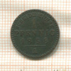 1 пфенниг. Шварцбург-Зондерсхаузен 1858г