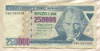 250000 лир. Турция