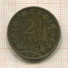 2 1/2 цента. Нидерланды 1877г
