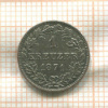 1 крейцер. Вюртемберг 1871г