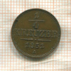 1/4 крейцера. Австрия 1851г
