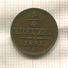 1/4 крейцера. Австрия 1851г