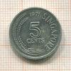 5 центов. Сингапур 1971г