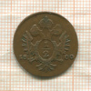 1/2 крейцера. Австрия 1800г