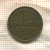 1 пфенниг. Рейсс-Шлейц 1864г