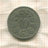 10 раппенов. Швейцария 1898г