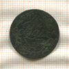 1/2 батцена-5 раппенов. Швейцария. Кантон Во (деформация) 1818?г