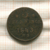 3 пфеннинга. Росток 1843г