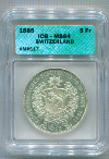 5 франков. Швейцария 1885г