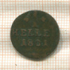 1 геллер. Гессен-Кассель 1801г