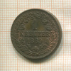 1 крейцер. Баден 1869г