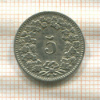 5 раппенов. Швейцария 1906г