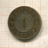 1 скиллинг. Дания 1856г