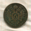 6 крейцеров. Австрия 1800г