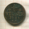 1/2 штубера. Юлих-Берг 1783г