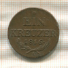 1 крейцер. Австрия 1816г