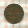1 пфенниг. Гессен-Дармштадт 1870г