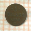 1 геллер. Гессен-Дармштадт 1840г