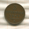 3 пфеннига. Вальдек-Пирмонт 1867г