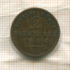 2 пфеннинга. Пруссия 1853г