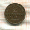 2 пфеннинга. Пруссия 1871г