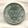 1500 лир. Турция. F.A.O. 1981г