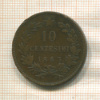 10 сентесимо. Италия 1863г