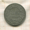 2 франка. Швейцария 1860г