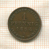 1 пфенниг. Анхальт 1864г