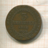 3 крейцера. Австрия 1812г