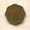 2 цента. Цейлон 1951г