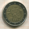2 евро. Эстония 2011г