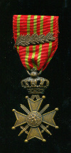Военный крест 1914-1918 гг. с бронзовой пальмовой ветвью. Бельгия
