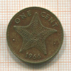 1 цент. Багамы 1966г