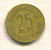 25 франков. Центральная Африка 1988г