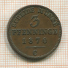 3 пфеннига. Пруссия 1870г