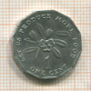 1 цент. Ямайка. Серия FAO 1975г