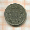 10 раппенов. Швейцария 1929г