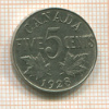 5 центов. Канада 1928г